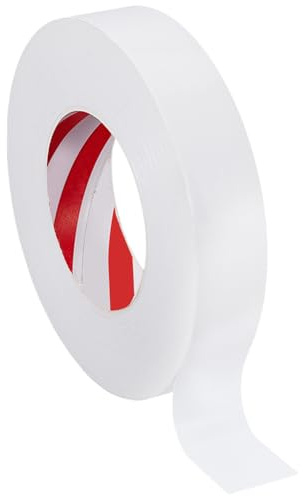 BENECREAT Ruban Adhésif en Tissu de 50 m Bandes de Tissu Blanc de 30mm avec Support Adhésif pour Meubles Sols en Bois Dur Chaises Murs