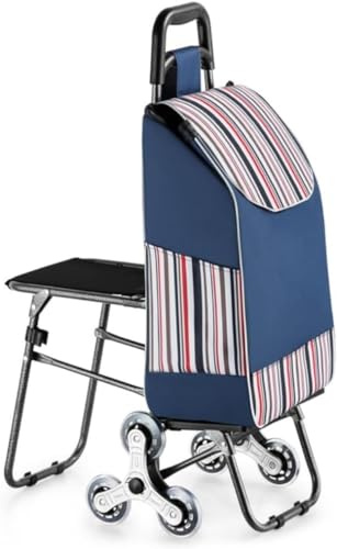 Carro De Compras Carro De Compras Carro De Compras Andadores para Personas Mayores Carro De Compras Portátil con Asiento para Descansar Carro De Escalera Trepante Carro De Compras P, A, 88 * 26cm