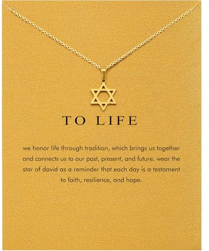 Baydurcan Star of David Necklace for Women Dainty Jewish Star Necklace