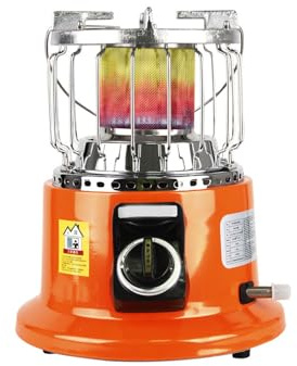 Stufa A Combustibile Portatile Riscaldatore Gas 33.5cm Riscaldamento Radiante Inox Per Campeggio Invernale Pesca Sul Ghiaccio-Natural gas