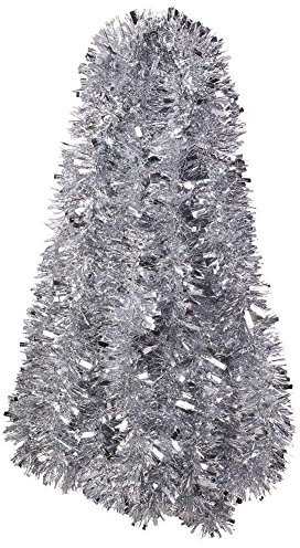VEYLIN 10 Meter Sliver Christmas Tinsel Xmas Decoration Tinsel Garland for Christmas Tree Home Office Supplies