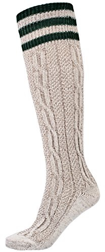 Cuir Craft Par de calcetines para hombre para Oktoberfest/Casual Lederhosen, color blanco y marrón, Mezcla de marrón y blanco, UK 8-9 / EUR 42-43
