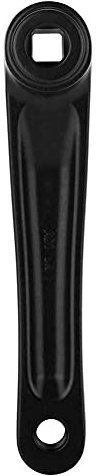 Alomejor Fahrradkurbelarm 170mm Aluminiumlegierung Links Single Speed ​​Kurbelgarnitur mit Diamantloch und Vierkantloch(Black-Rhombic Hole-Schwarz)