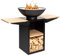 Blumfeldt Brasero Plancha Portable Exterieur pour Le Jardin avec Grille de BBQ et Bol en Acier, Brasero Barbecue avec Foyer pour Le Camping, Brûleur à Bois, Ultra Solide, 122 x 91 x 60 cm