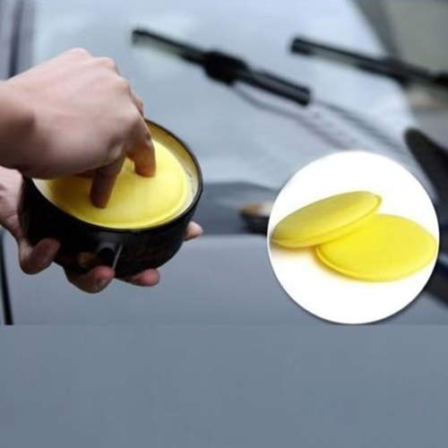 2 almohadillas aplicadoras de microfibra, esponja de cera para el coche, almohadillas de pulido pulidor de espuma suave, almohadillas aplicadoras de cera, almohadillas para limpiar coches, vidrio Ama