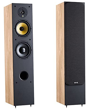 Davis Acoustics Ariane 5 Chêne Clair (Light Oak) - Colonne 3 Voies/3 Haut-parleurs - Enceinte Vendue à l'unité