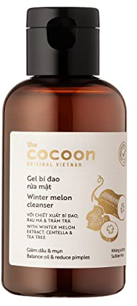 COCOONORIGINAL Cocoon Winter Melon Gel Cleanser Vegan for Oily Skin, Gently Cleanses All Skin Types (4.73 fl oz)