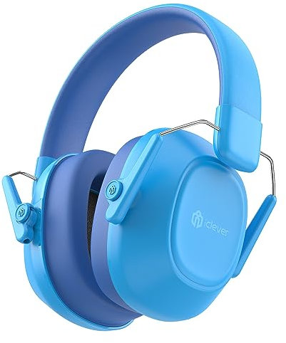 iClever Casque Anti Bruit Enfant, Protection Auditive SNR 29dB, Taille Ajustable pour Tous les Âges, Pliable & Confortable, Casque Anti-Bruit pour Concerts, Feux d'Artifice, Autisme, Hypersensibilité