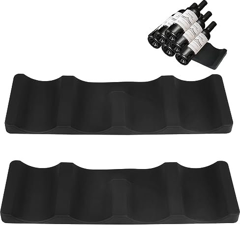 WHC 2 Stück Flaschenhalter Kühlschrank Universal, Weich Silikon Flaschenregal Kühlschrank Flaschenablage Flaschenregal Stapelbar, Flaschen Organizer für Küche Kühlschrank Arbeitsplatte Speisekammer