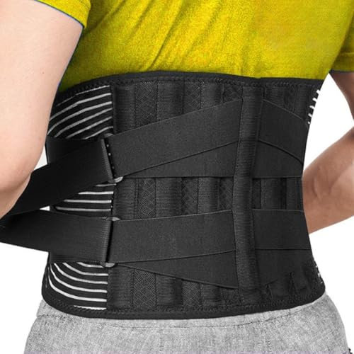Sussani Faja Lumbar Hombre Mujer para Soporte Postural, Reducción Dolor Espalda, Gimnasio y Trabajo | Corrector de Postura, Transpirable Cinturón Hombre (M)
