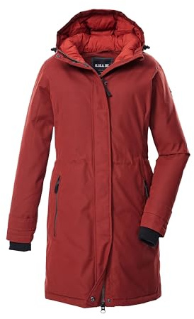 G.I.G.A. DX Mujer Parka funcional con capucha GW 22 WMN PRK, dunkel feuerrot, 36, 43357-000