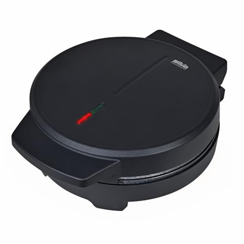 Silva-Schneider Waffelmaker WA 2001, 1000 Watt – Herzwaffeleisen für 5 Waffeln – Antihaftbeschichtung – Cool-Touch-Gehäuse – Thermostatregelung – Platzsparend verstaubar – Schwarz matt