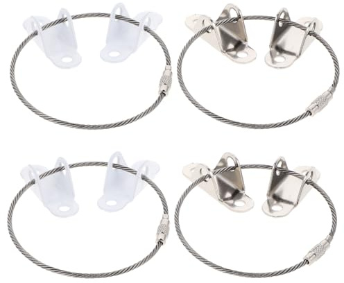 TOYANDONA 4 juegos Correas de Seguridad para Muebles de Dispositivos Antivuelco para Protección Infantil para Televisores y Muebles Fijación Color y Acero Inoxidable