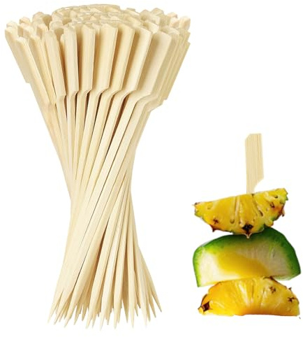 Brochette En Bois, 200 Pièces Pique Brochette Bois 9 CM Pour Cocktails, Pic Aperitif Pour Apéritif, Cocktails, Amuse Bouches, Fruits, Sandwichs, Collations, Barbecue
