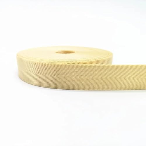 WEOKDFHA sadelgjord 2 meter 25 mm rem nylonband fiskbensmönster ryggsäck band syväska bälte tillbehör (beige)