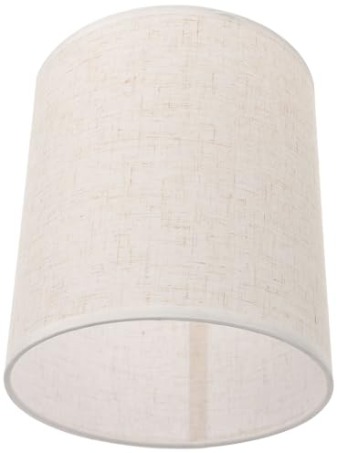 HORIALENCE Leinen Lampenschirm Ø 18 20cm Beige Ersatzlampenschirm für Tisch und Stehlampen Langlebiger Leinenstoff Warmes Licht für Wohnzimmer Büro