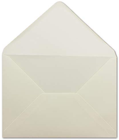50 DIN C5 Briefumschläge Creme - 16,2 x 22,9 cm - 100 g/m² - Spitze Klappe mit Nassklebung Post-Umschläge ohne Fenster von Ihrem Glüxx-Agent