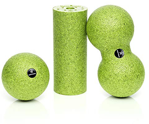 BODYMATE Mini-set för Fascia, Mini-foamroller L15xD6cm, Kula D8cm och Duo-boll D8cm i en uppsättning