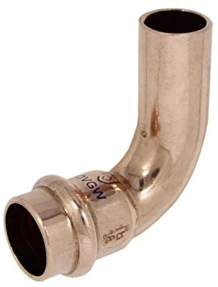 DIOS24 Bogen 90 Grad i/a 28 mm aus Kupfer - Fittings Pressanschluss Pressfittinge Kupferfittings