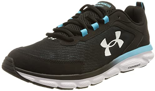 Under Armour Men's Charged Assert 9 Running Shoe, (009) Black/Blue Surf/White, 10, US