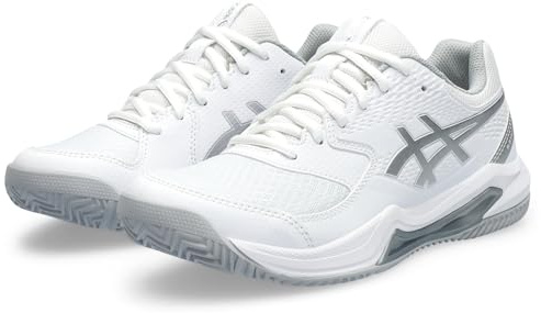 ASICS Gel-Dedicate 8 Padel, Sneaker för kvinnor, vit/rent silver, 44.5 EU, Vitt rent silver, 44.5