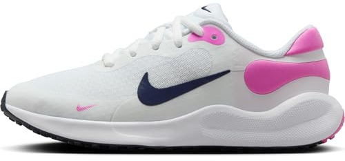 NIKE FB7689-103 Revolution 7 Men White/Midnight Navy-Playful Pink UK UK Child 13.5