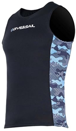 Perfeclan Chaleco de Traje de Neopreno para Hombre,Chaleco sin Mangas de Buceo,Deportes acuáticos,Suave Moderno de 2 mm,Secado rápido,Camisetas de Surf,Chaleco, L