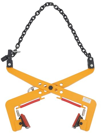 Pinza per cordoli | Morsetto di sollevamento per pietre pesanti | Portata 350 kg | Regolabile 30-51 cm | Per escavatori e gru | Acciaio legato e gomma | Edilizia, scalpellino, fai da te