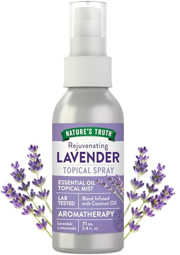 Lavender Essential Oils with pure Lavender Oil | Spray for Topical Use | 71mL | Aromatherapy | by Nature's Truth
