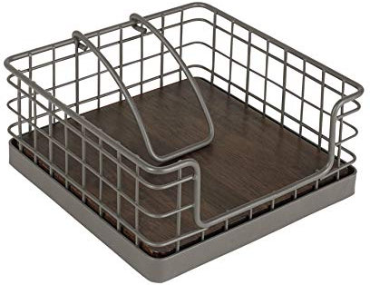 Spectrum Diversified A10076 Vintage Weighted Napkin Holder, Steel, Industrial Gray