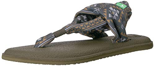 Sanuk Mädchen Yoga Sling 2 Sandale, San Juan Dark Olive Multi, 35.5 EU