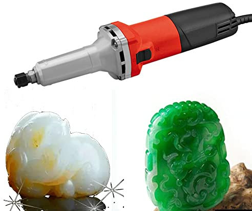 Lijadora recta de 600 W con accesorios, lijadora de mano, lijadora de grado, lijadora con regulador de velocidad 0~27000 r/min-J-25, pinza de sujeción de 6 mm de diámetro