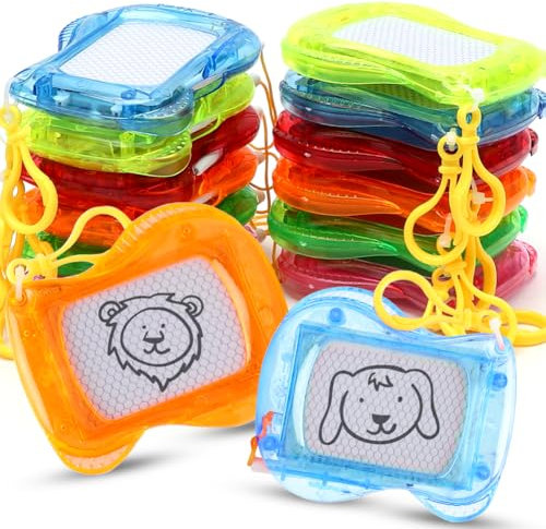 Mini Maltafel Zaubertafel, 12 Stück Zaubertafel Schlüsselanhänger Kinder,Mini magnettafel kinder,Magnetische Maltafel Zaubertafel,für Party Mitgebsel Kindergeburtstag gastgeschenke,Party Beschäftigung