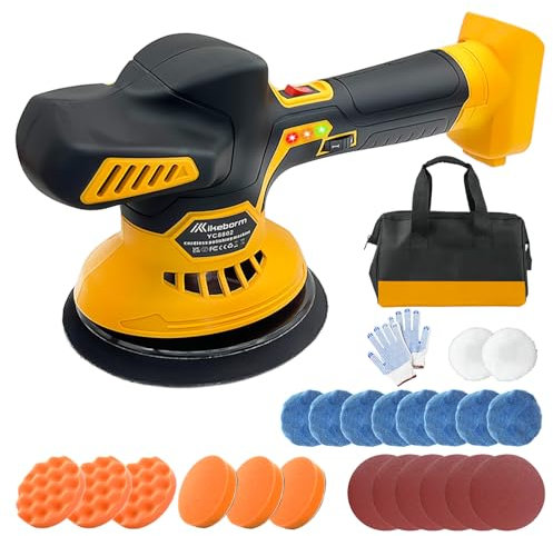 Cordless Car Buffer Polisher, Replacement for Dewalt DCM848N Buffers Polishers Kit, 6 Variable Speed, Compatible with Dewalt 18/20V Battery for Car Detailing/Polishing/Waxing(No Battery)