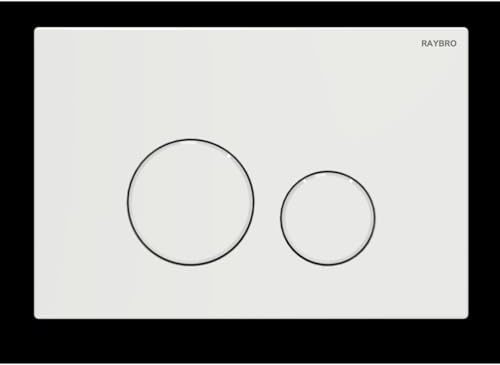 Raybro Betätigungsplatte „Cortado 15“ 245 × 165 × 12,6 mm in Weiß