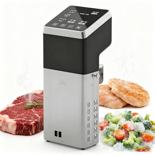 Sous Vide Immersion Circulator, Powerful Pump Design, Accurate Stable Temperature Control, 1600W, Complete Sous Vide Machine Cooking Kit for Home Chefs and Beginners