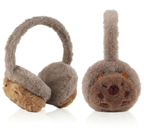FYting Orejeras Niña,Orejeras Niño,Plush Calentador de Orejas Suaves, ProteccióN de La Oreja de Invierno, Ajustable, para Navidad, Cumpleaños, Vacaciones (Delfín Durmiendo)