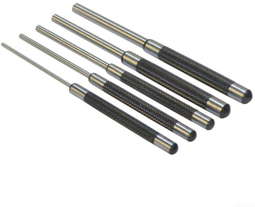 Juego de punzones largos de acero al carbono de 8 pulgadas con múltiples tamaños para joyeros, relojeros, ingenieros y carpinteros, herramienta para extracción de pines