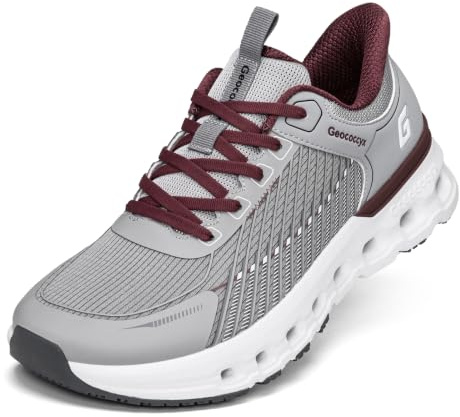 Geococcyx Zapatillas Anchas Hombre Zapatos Deportivos Gris Claro 42EU