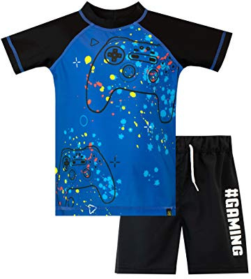 Harry Bear Boys Swim Set Gaming Black 11-12 Years