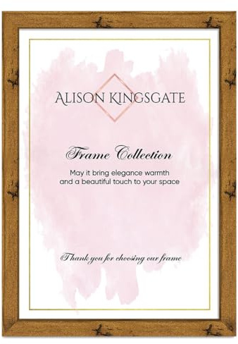 Alison Kingsgate Modern Rustic Oak Picture Frame for Photos - 24X18 | Engineered Wood, Shatterproof Perspex Front, Ideal for Wall Art Display, Posters, Documents, Certificate & Home Décor