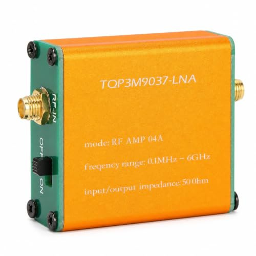 Lågbrusförstärkare, 0,1MHz-6GHz Fullbandslågbrusförstärkare, Ultralågt Lågbrusmodul, 20dB Högförstärkningsmodul för LNA RF-effektförförstärkare(Skickas med inbyggt batteri)