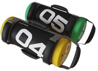 Atletica Power Bag Set | 20 und 25 kg | Premium-Qualität | Functional Training Equipment | Außenhülle aus ultrastabilem PVC | Metallsand-Füllung
