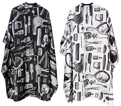 SKHAOVS 2 Stück Haarschnitt Friseurumhänge, Barber Cape Friseursalon Umhänge Cape Haarschneidezubehör Haarschneideumhang Für Friseursalon Salon Haarschneiden Friseur