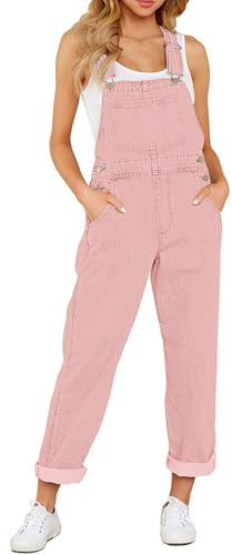 Vetinee Pink Jumpsuit Denim Jumpsuit Pink Size Small Fits UK Size 8 - UK Size 10