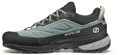 SCARPA Women's Rapid XT Leather Hiking & Approach Shoes - Conifer/Sunny Lime - 6.5-7 Women/5.5-6 Men