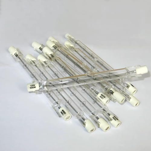 R7S halogen volframfilament glödlampor 10 st 118 mm 120 V/230 V 500 W J-typ T3 halogenbelysningsrör 20 st 230V-J118