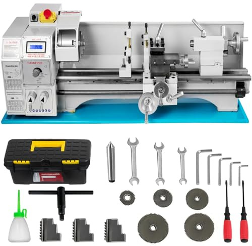 1100W Torre de Metales Mini de Alta Precisión 220x600 mm, Electrónica Profesional de Velocidad Variable 3000 rpm, Torre de Fresado Versátil para Procesamiento de Metales Perforación