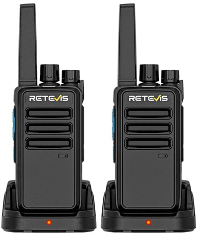 Retevis RT668D DMR-Radioapparater, PMR 446 Walkie-Talkies med Digitalt och Analogt Dubbelläge, Laddningsbart 2000mAh Typ-C, Gruppsamtal, 256 Kanaler, Robust Walkie-Talkie för Skolor (2-pack)