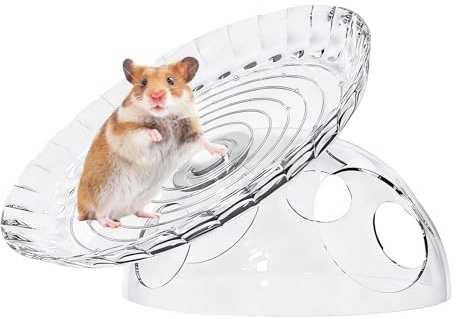 Ruedas para Hámsters,Juguete de Ejercicio Silencioso y Estable para Animales Pequeños,Plato Giratorio Silencioso De Hámster | para Conejos Holandeses Erizos Ermitaño Ardillas Barbudas Chinchillas